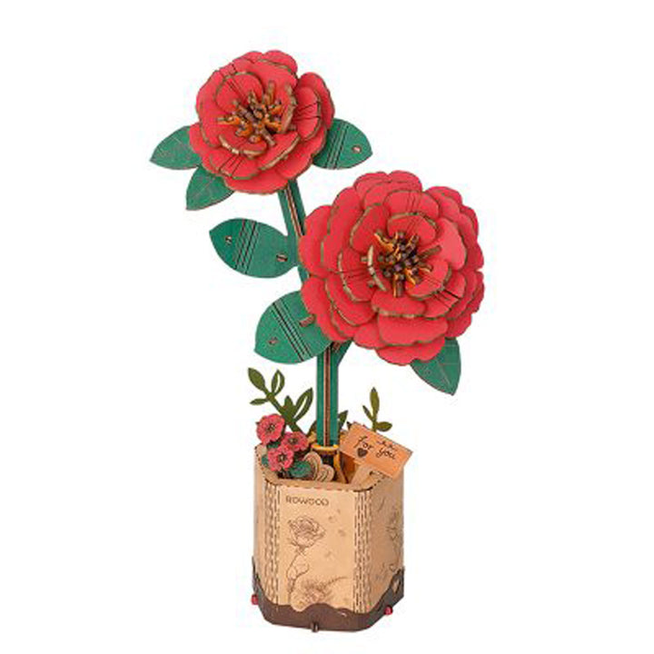 Robotime, Red Camellia Wood Craft