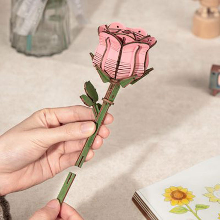 Robotime, Pink Rose Wood Craft