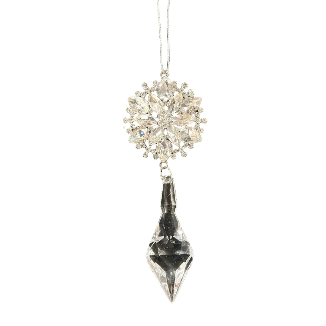 Crystal drop ornament.
