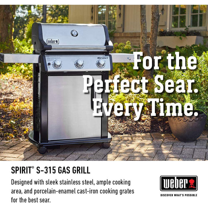 Weber Spirit S-315 LP Grill, Stainless Steel