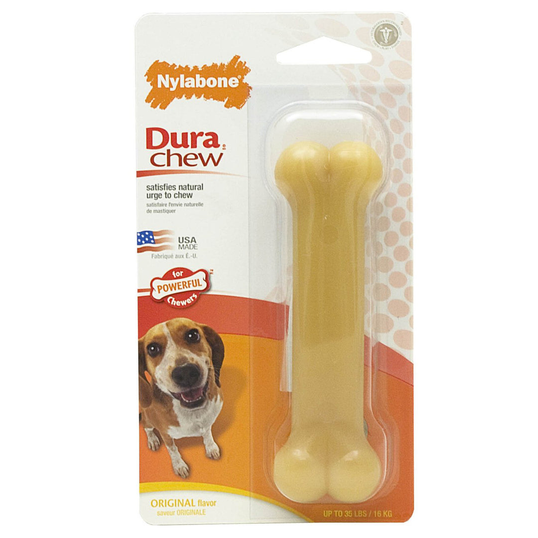 NYLABONE DURA CHEW WOLF ORIGINAL FLAVORED BONE DOG CHEW TOY