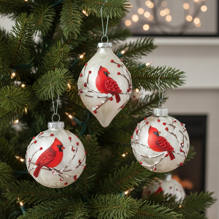 3" Cardinal Ornament - Assorted & Sold Separately