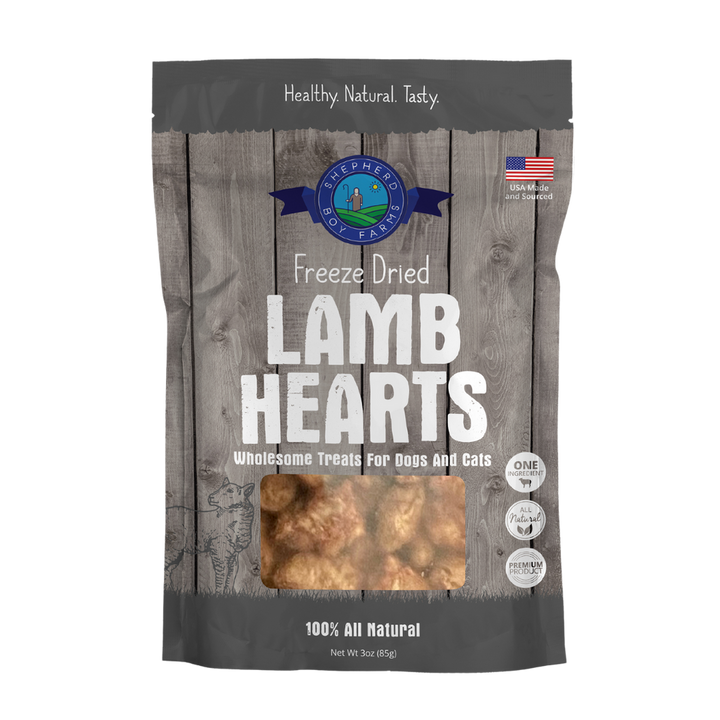 Shepherd Boy Freeze Dried Lamb Heart, 3oz.