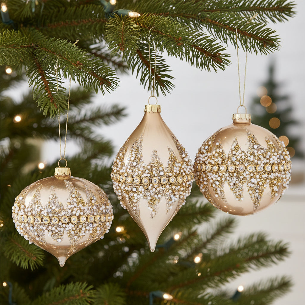 4" Beaded Ornament - Assorted & Sold Separately