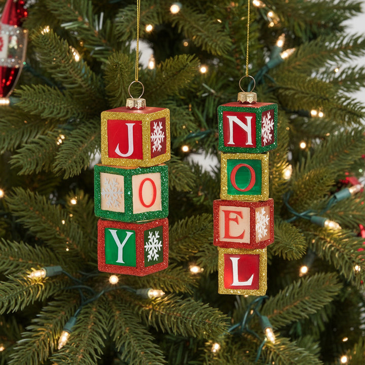 5" Stacking Block Ornament - Assorted & Sold Separately