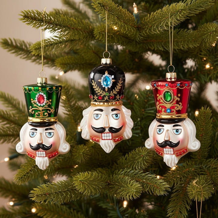 4.75" Nutcracker Head Ornament - Assorted & Sold Separately