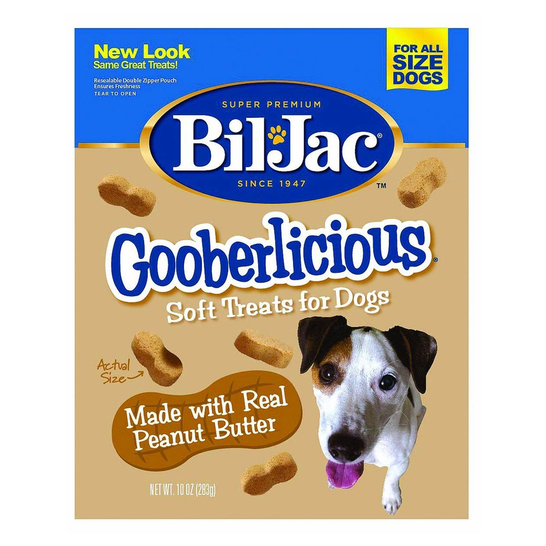 BIL-JAC GOOBERLICIOUS TREATS, PEANUT BUTTER, 10 OZ.