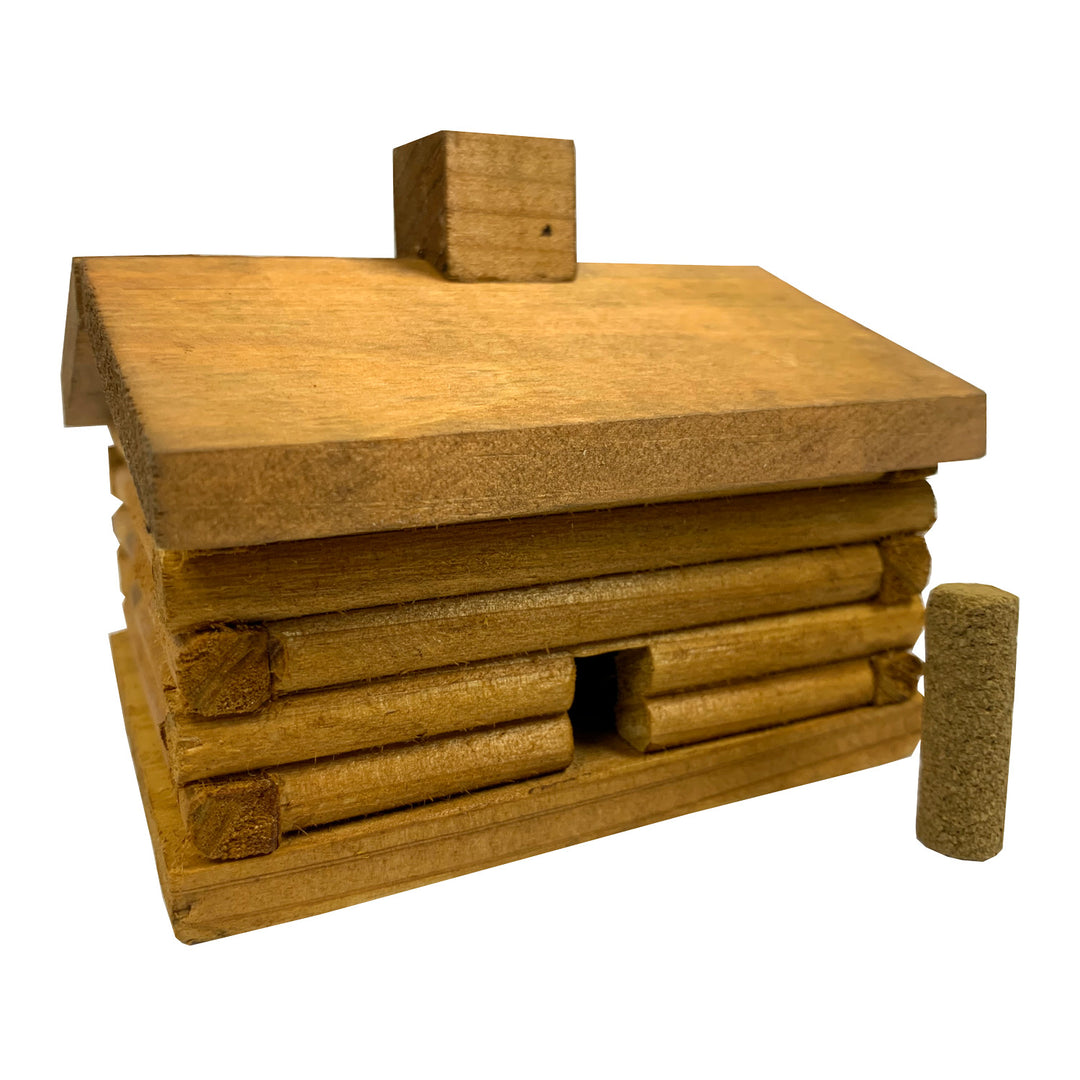 Paine's Log Cabin Incense Burner w/ Balsam Fir Incense