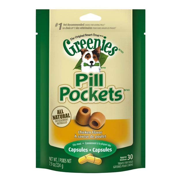 GREENIES PILL POCKET CAPSULES CHICKEN, 7.9 OZ.