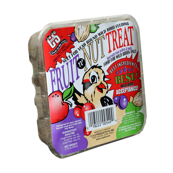 C&S FRUIT N' NUT TREAT SUET CAKE, 11.75 OZ.