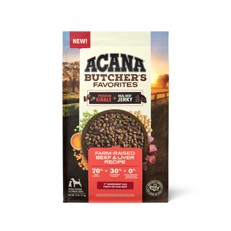 Acana Butcher's Favorites Farm-Raised Beef & Liver Recipe, 17lb
