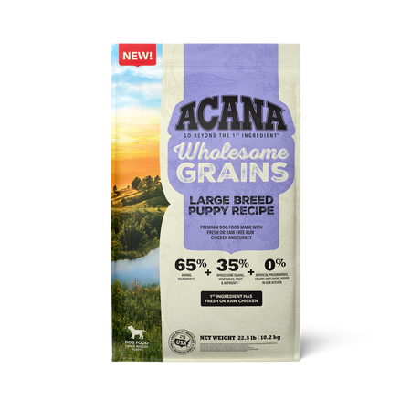Acana Wholesome Grains Large Breed Puppy Recipe, 22.5 lb