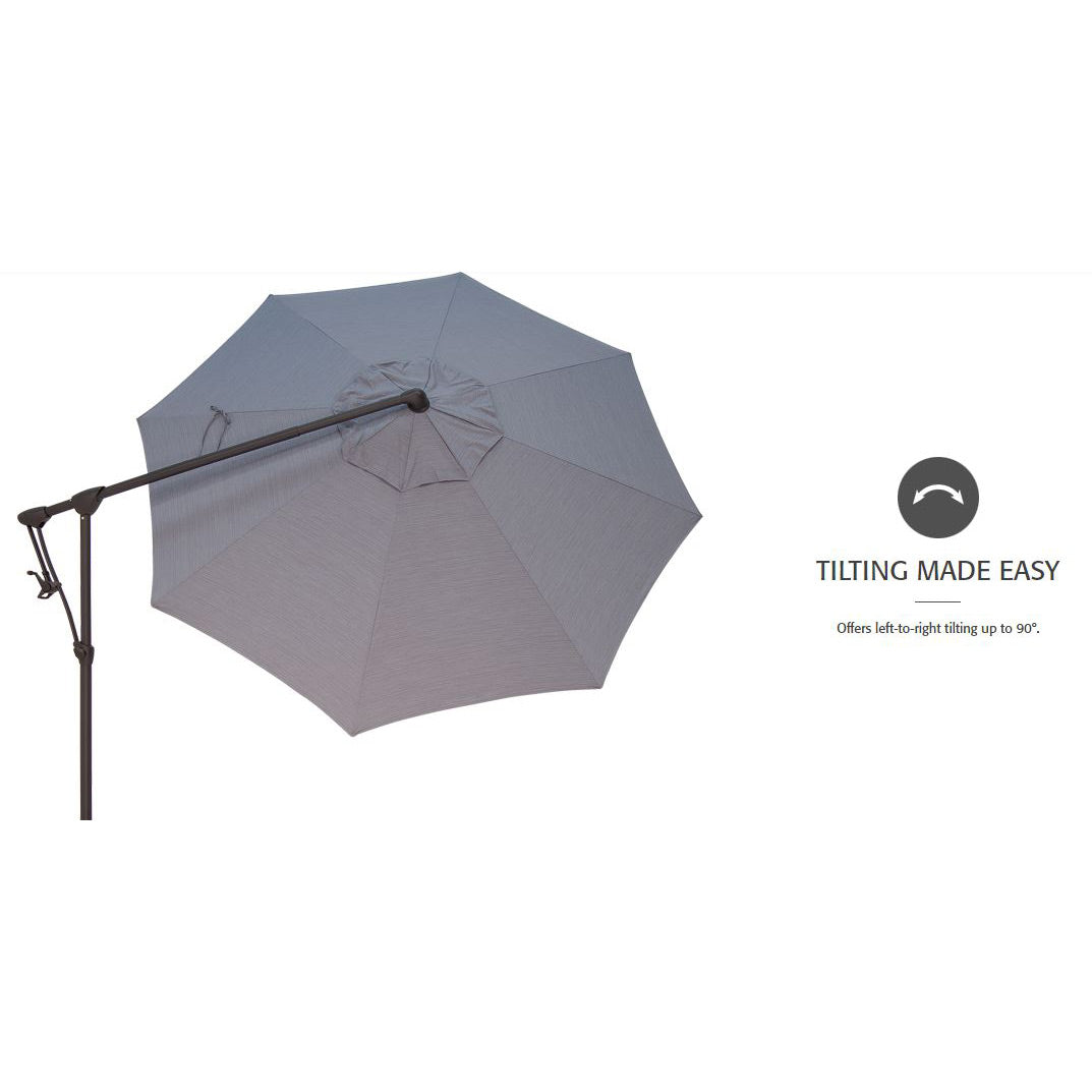 Treasure Garden Cantilever 10' Umbrella, Bronze Finish,  Champagne Fabric