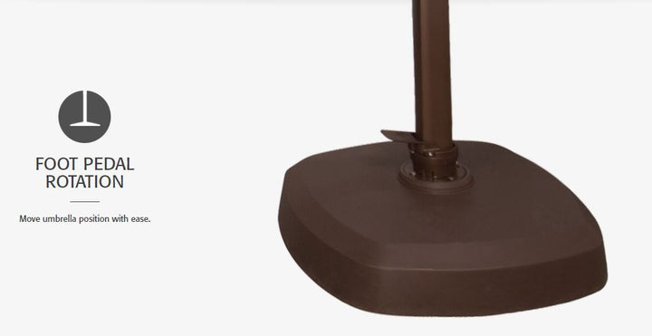 Treasure Garden Cantilever 11.5' Umbrella, Bronze Finish,  Henna Fabric
