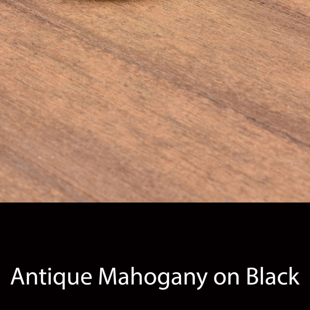 Berlin Gardens Comfo-Back Swivel Bar Chair, Antique Mahogany on Black