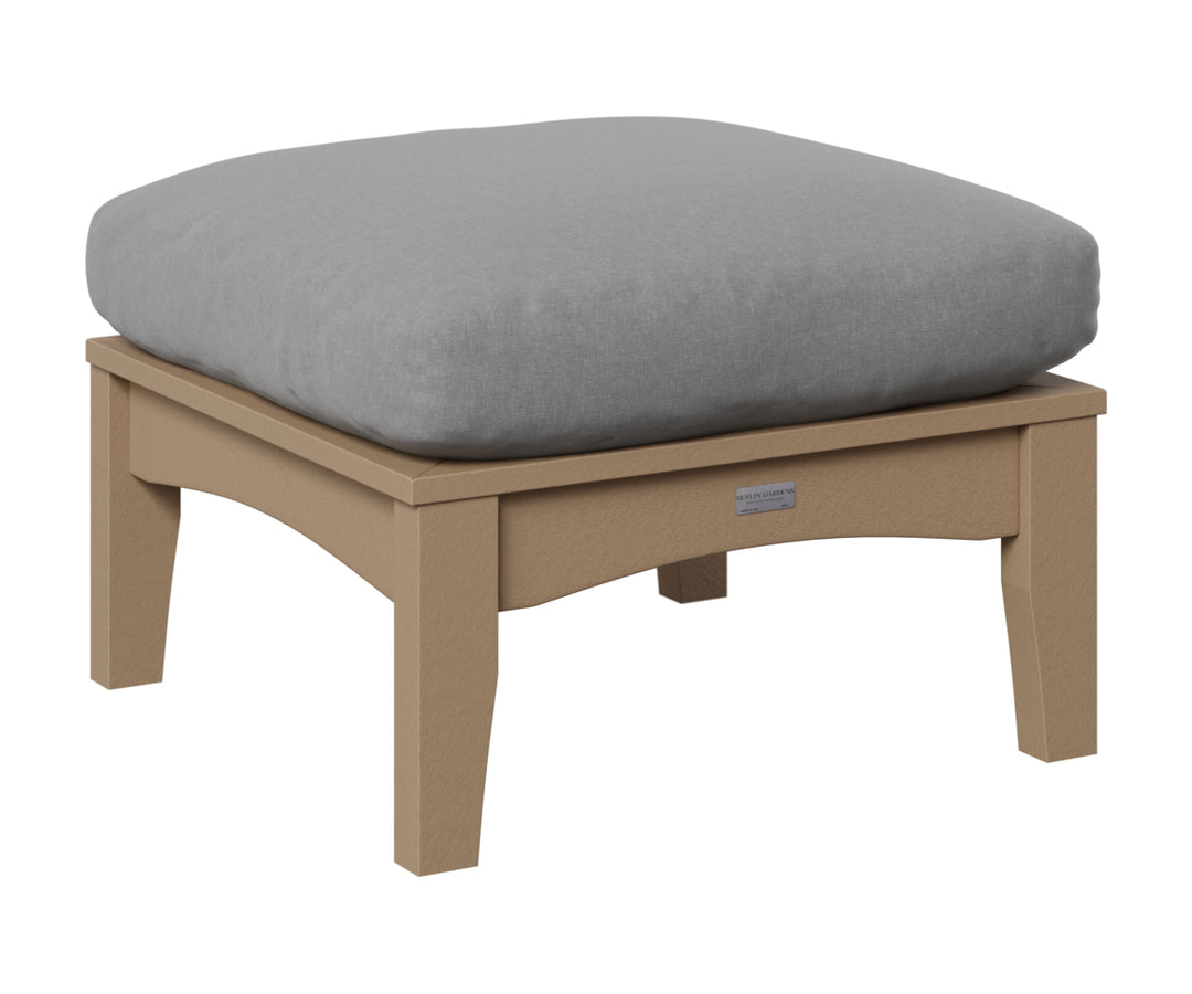 Berlin Gardens, Classic Terrace Ottoman, Weatherwood