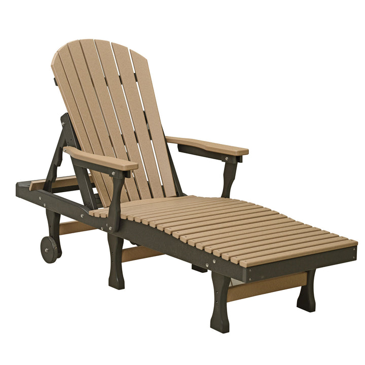 Berlin Gardens Comfo Chaise Lounge, Antique Mahogany on Black