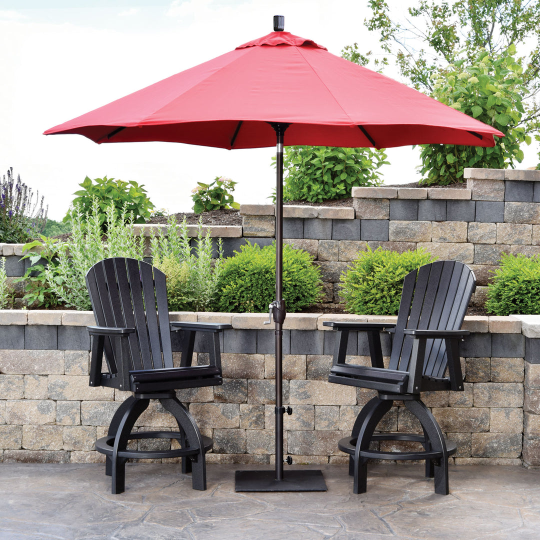 Berlin Gardens Comfo-Back Swivel Bar Chair, Antique Mahogany on Black