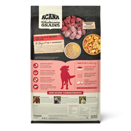 Acana Wholesome Grains, Red Meat & Grains Recipe, 22.5lb