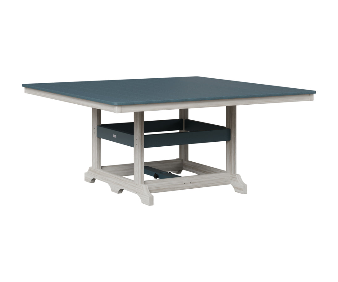 Berlin Gardens, Garden Classic 66″ Square Dining Table, Slate on Seashell
