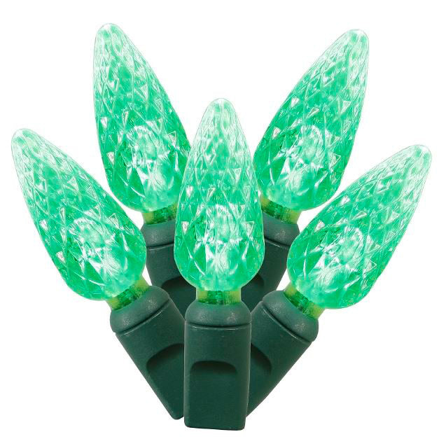 Holiday Bright Lights® LED C6 Commercial Grade 50 Lights/25.5 Ft. Length, Green