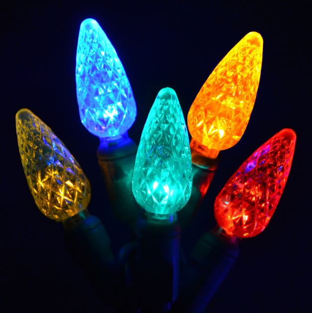 Holiday Bright Lights® LED C6 Commercial Grade 50 Lights/25.5 Ft. Length, Multicolor