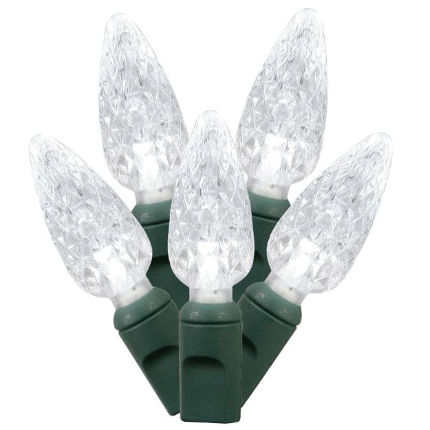 Holiday Bright Lights® LED C6 Commercial Grade 50 Lights/25.5 Ft. Length, Pure White