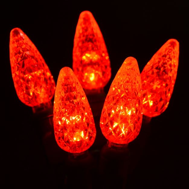 Holiday Bright Lights® LED C6 Commercial Grade 50 Lights/25.5 Ft. Length, Red