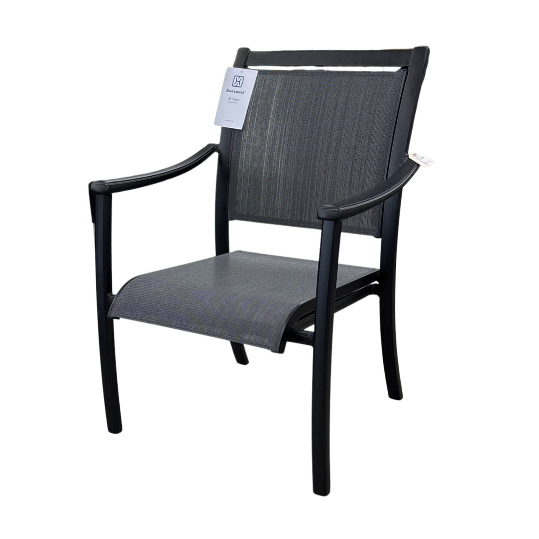 Hanamint, Stratford Sling Dining Chair, Smokehouse on Desert Mist