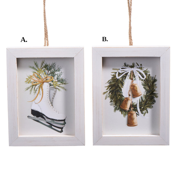 6.75" Farmhouse Frost Framed Ornament - Assorted & Sold Separately