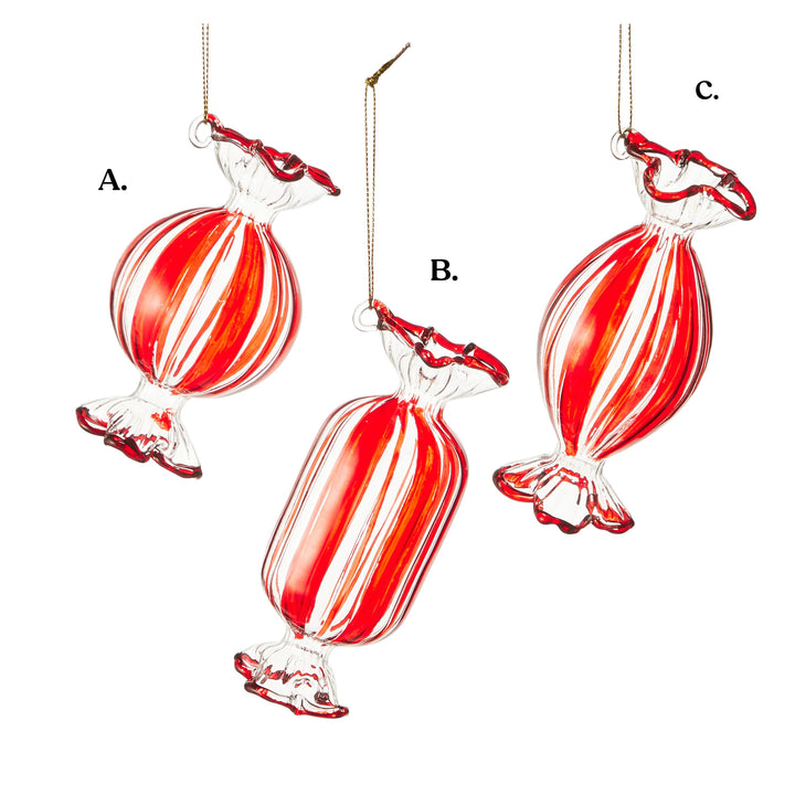 5" Peppermint Candy Ornaments - Assorted & Sold Separately