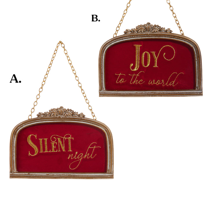 7" Velvet Arch Ornament - Assorted & Sold Separately