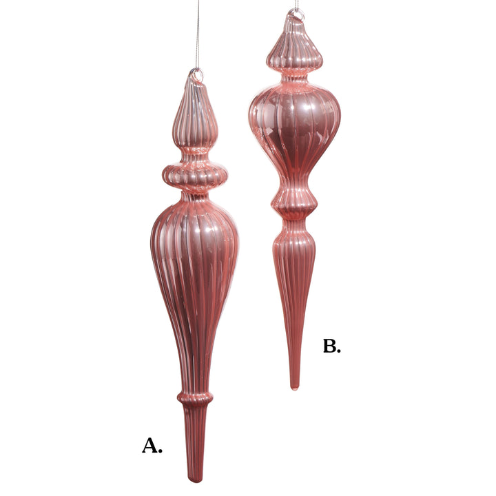 11.75" Pink Finial Ornament - Assorted & Sold Separately