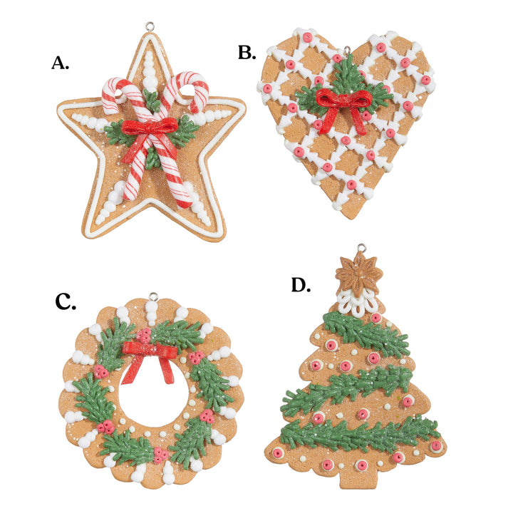 5" Holiday Gingerbread Ornament - Assorted & Sold Separately