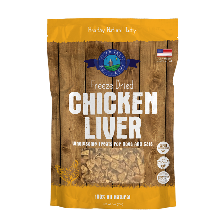 Shepherd Boy Freeze Dried Chicken Liver, 3oz.