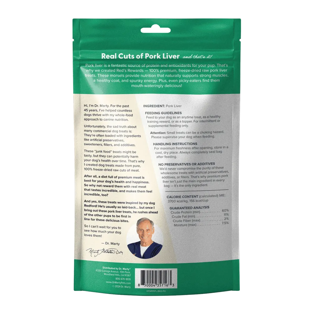 Dr. Marty, Red's Reward Pork Liver 8oz