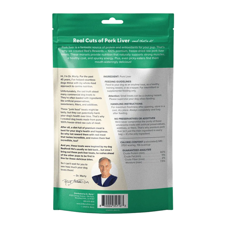 Dr. Marty, Red's Reward Pork Liver 8oz