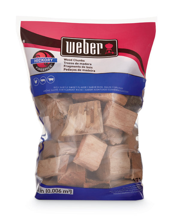 Weber Hickory Wood Chunks, 4 LB