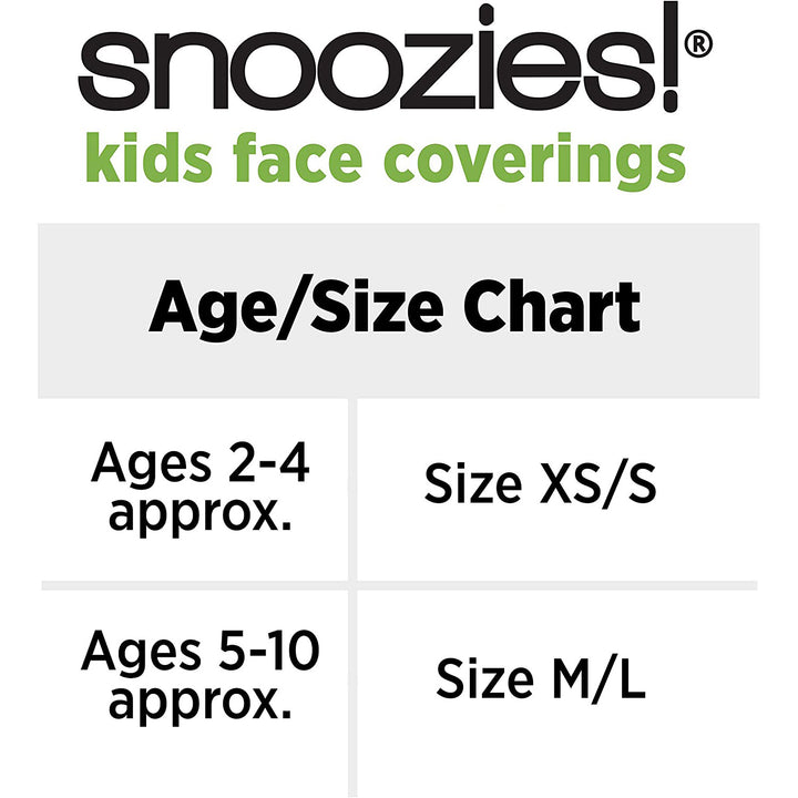 Snoozies!® Reusable Face Covering Mask w/ 4 Disposable Filters, Kids M/L Size, Unicorn Print