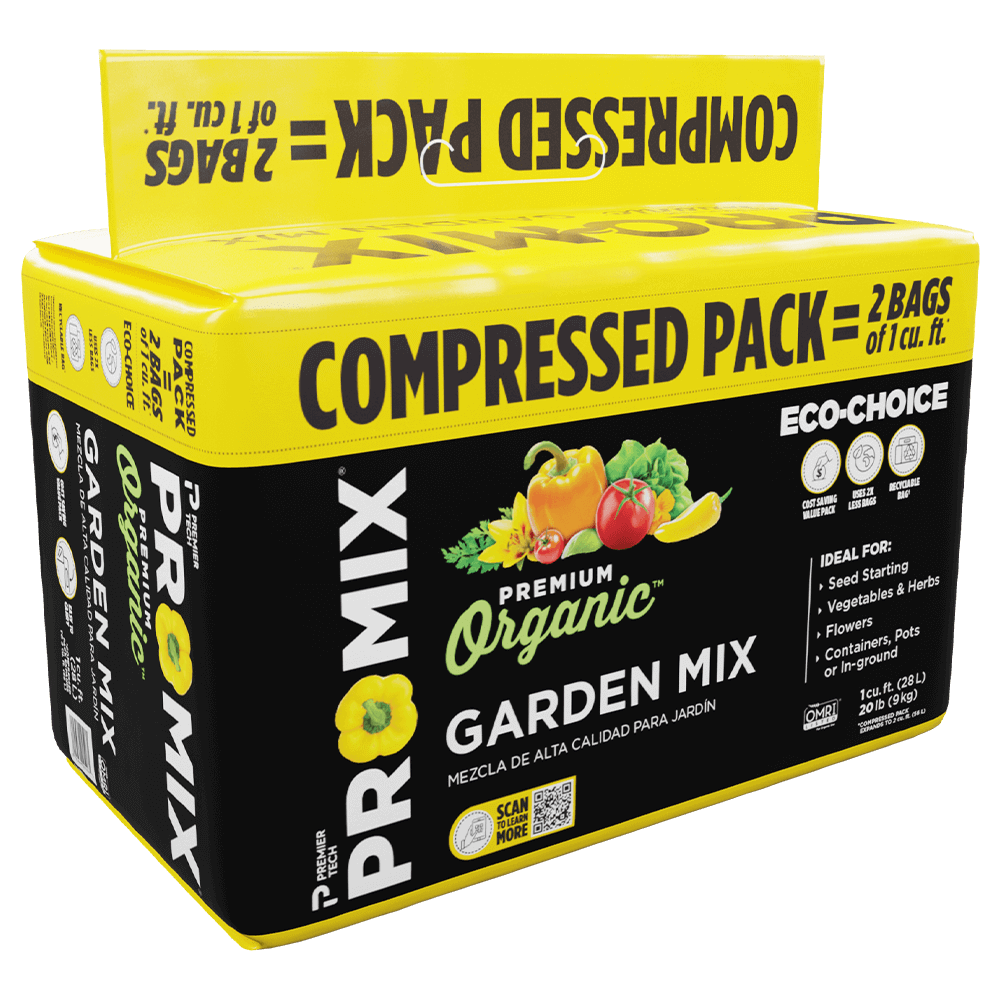 PRO-MIX Organic Garden Mix 2 CF in a 1 CF Compressed Pack