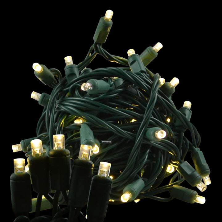 Holiday Bright Lights® LED 5MM Commercial Grade 50 Lights/25.5 Ft. Length, Warm White
