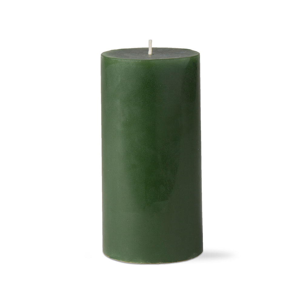 Tag Candles, Pillar Candle, 3X6, Dark Green - Alsip Home & Nursery